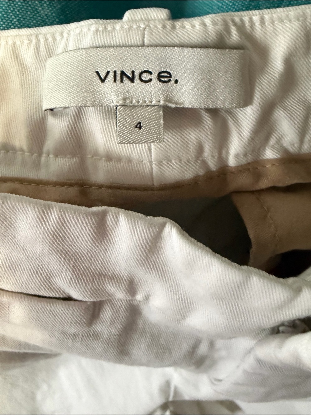 Vince Cotton White Chinos Preppy Costal Neutral Pants 4 - Picture 4 of 7